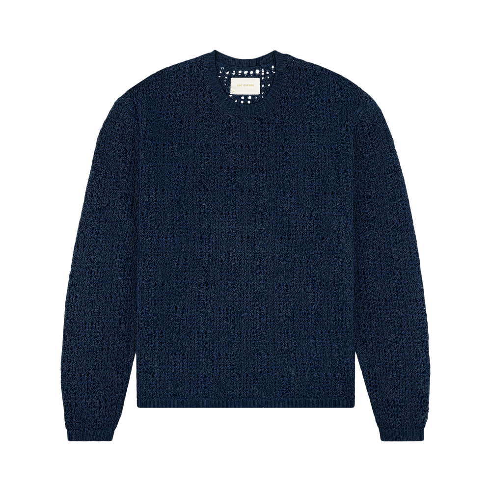 トップス Checkered Crewneck Sweater indigo aime Buy Aimé Leon Dore Checkered Crewneck Sweater 'Indigo' - SS25KS011