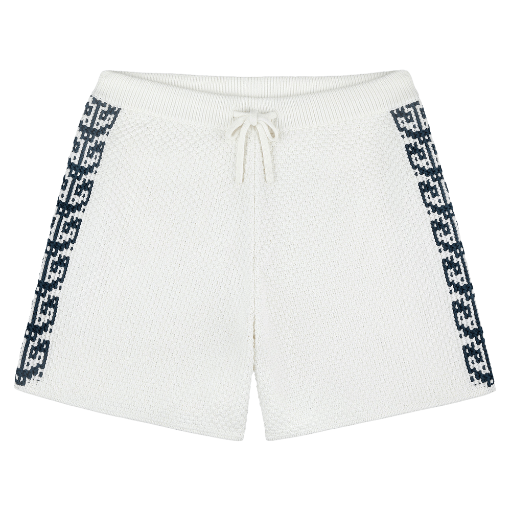 Aimé Leon Dore Fisherman Knit Shorts Bright White Price in India