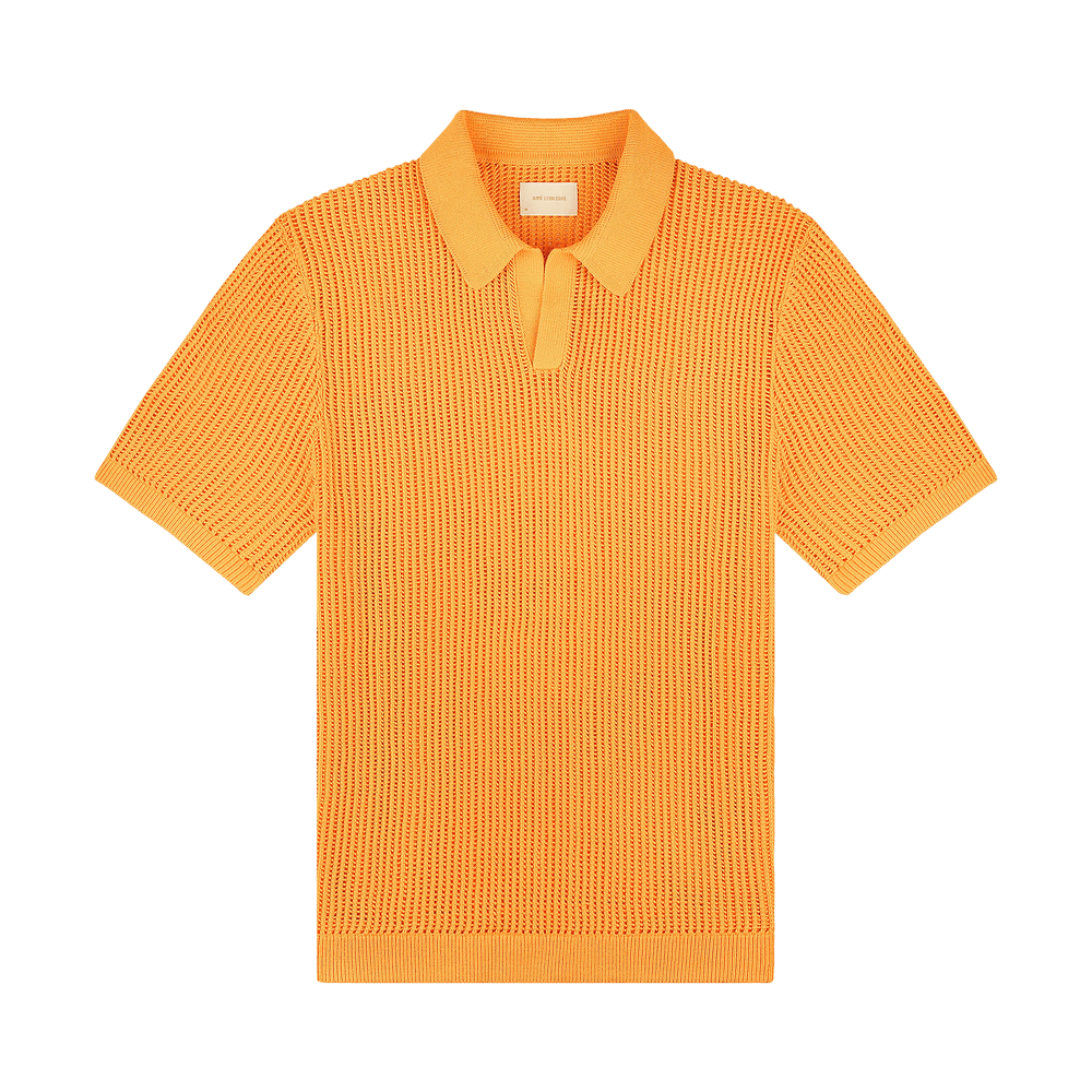 Buy Aimé Leon Dore Mesh Knit Polo 'Tangerine' - SS25KS000 TANG | GOAT