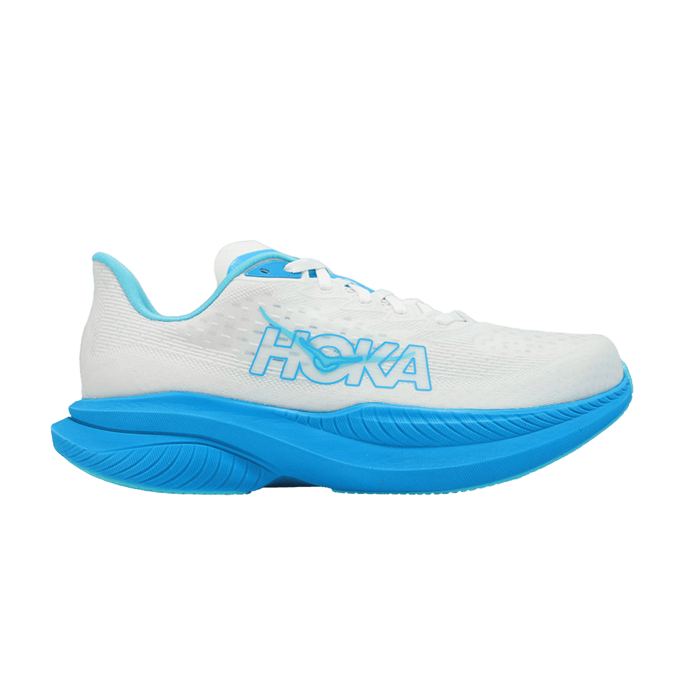 Hoka Mach 6 Wide White Skyward Blue