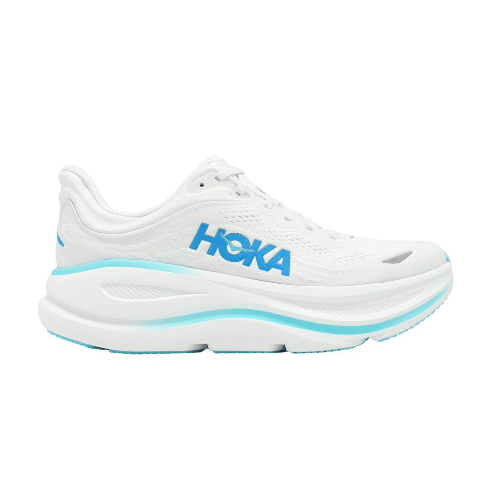 Hoka Bondi 9 White Blue