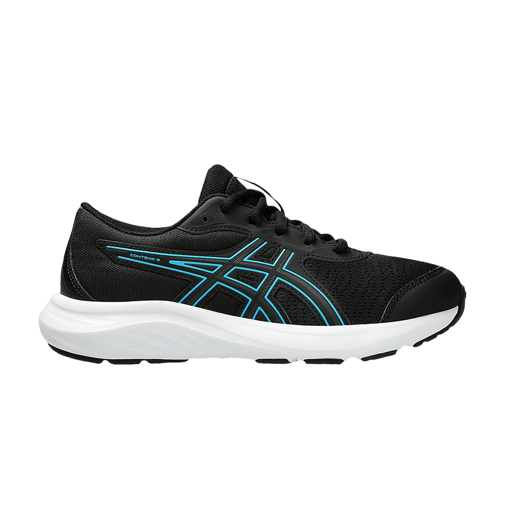 Asics Contend 9 GS Black Digital Aqua