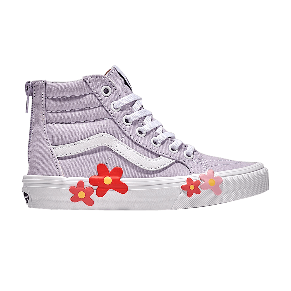 Vans Sk8-Hi Zip Kids Flower Sidewall