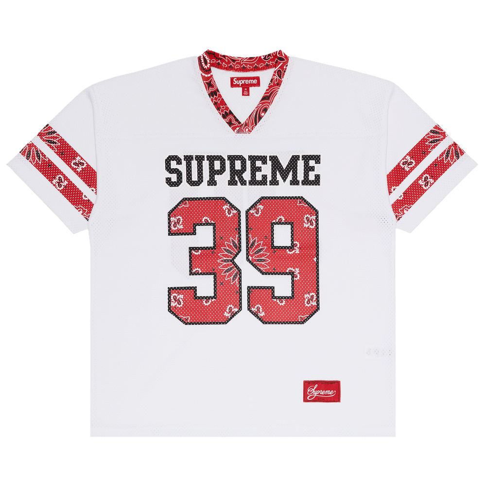 Buy Supreme Bandana Football Jersey 'White' - SS25KN94 WHITE
