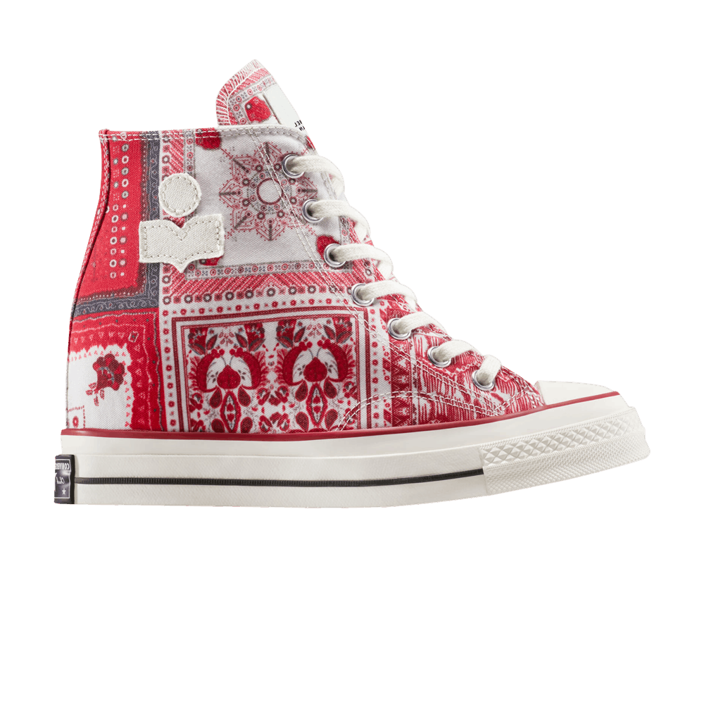 Isabel Marant X Converse Wmns Chuck 70 Wedge Platform High Red Bandana Scarf