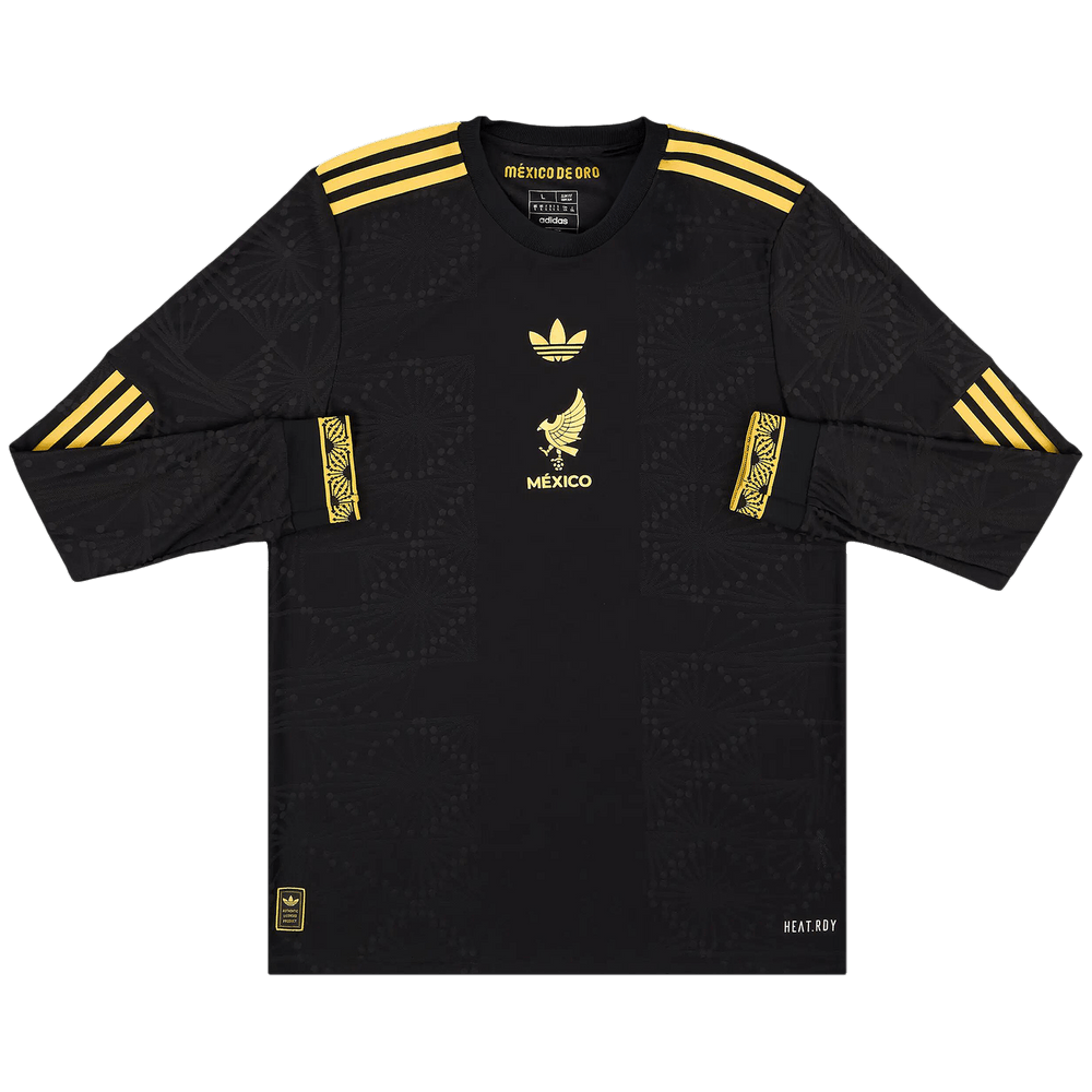 Buy adidas Mexico Gold Long-Sleeve Jersey 'Black' - JM2534 | GOAT