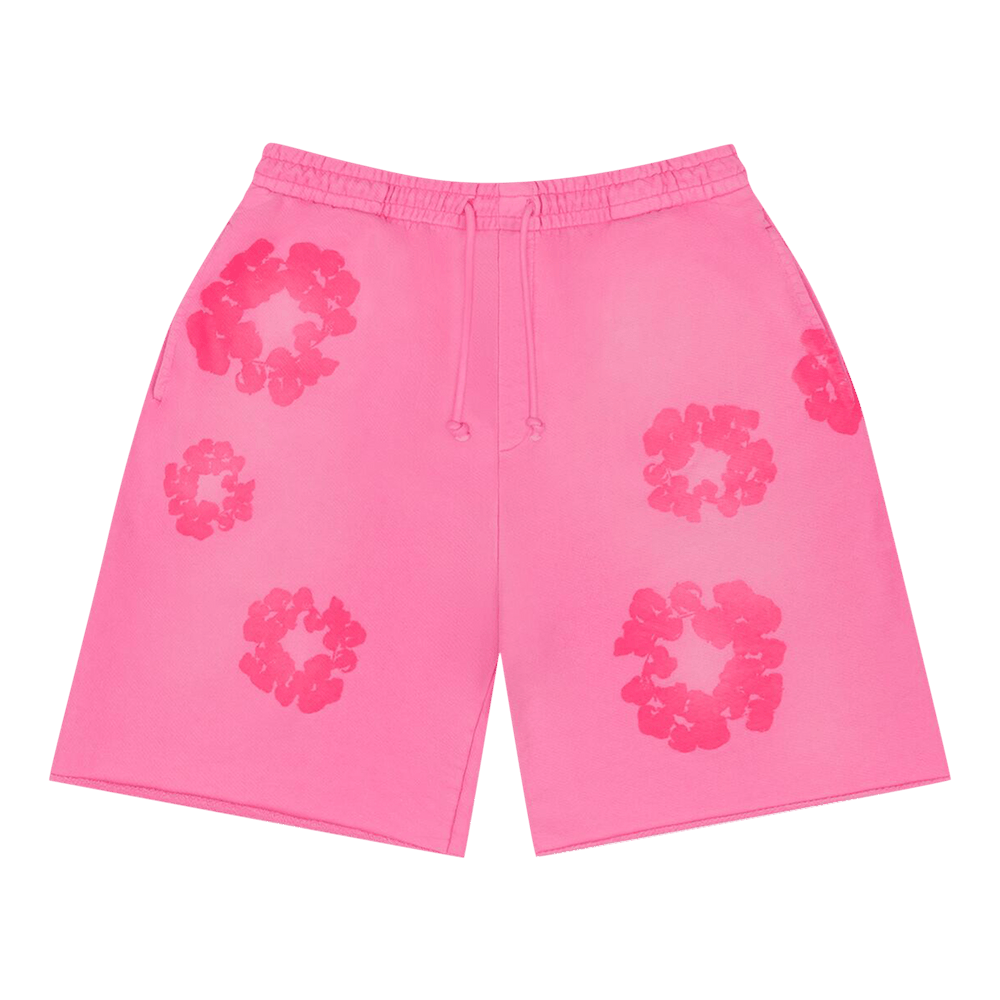 Buy Denim Tears Mono Cotton Wreath Sweat Shorts 'Pink