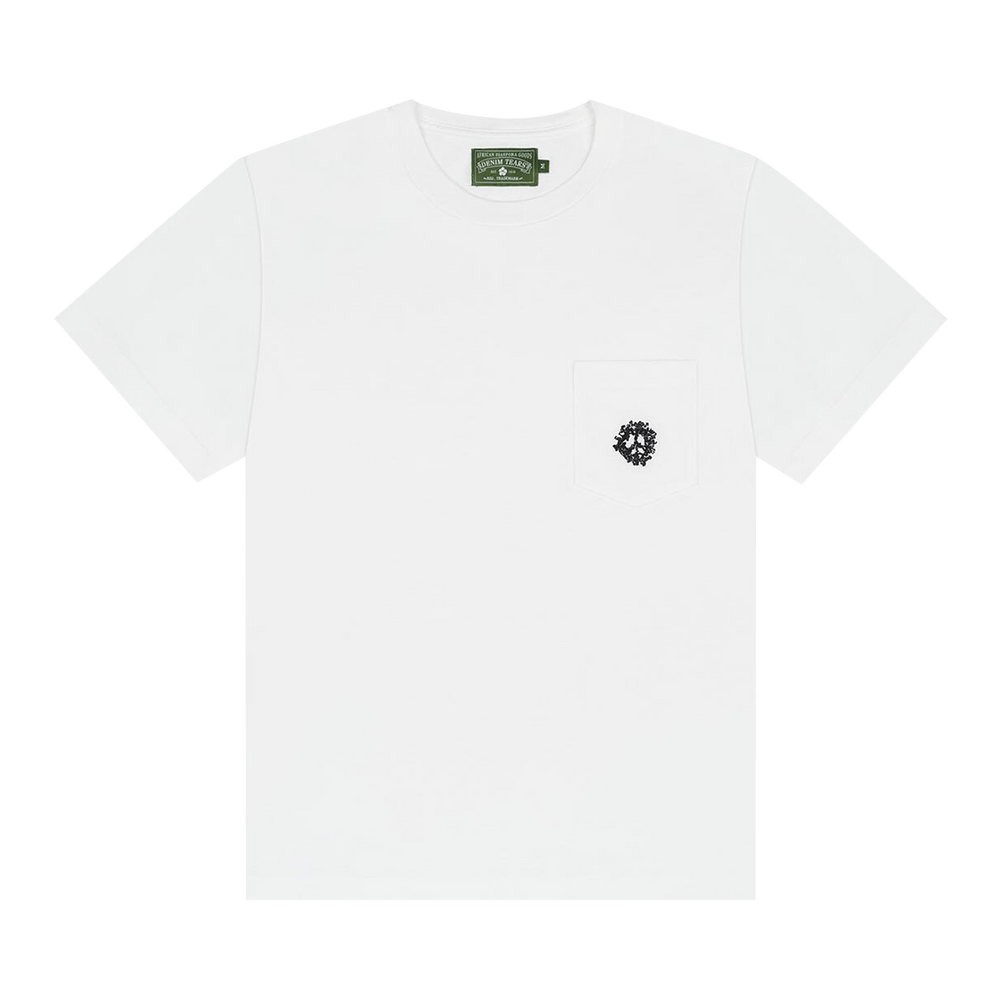 【Denim Tears】Peace Wreath Pocket Tee ピースリース刺繍T Buy Denim Tears Peace Wreath Pocket Tee 'White