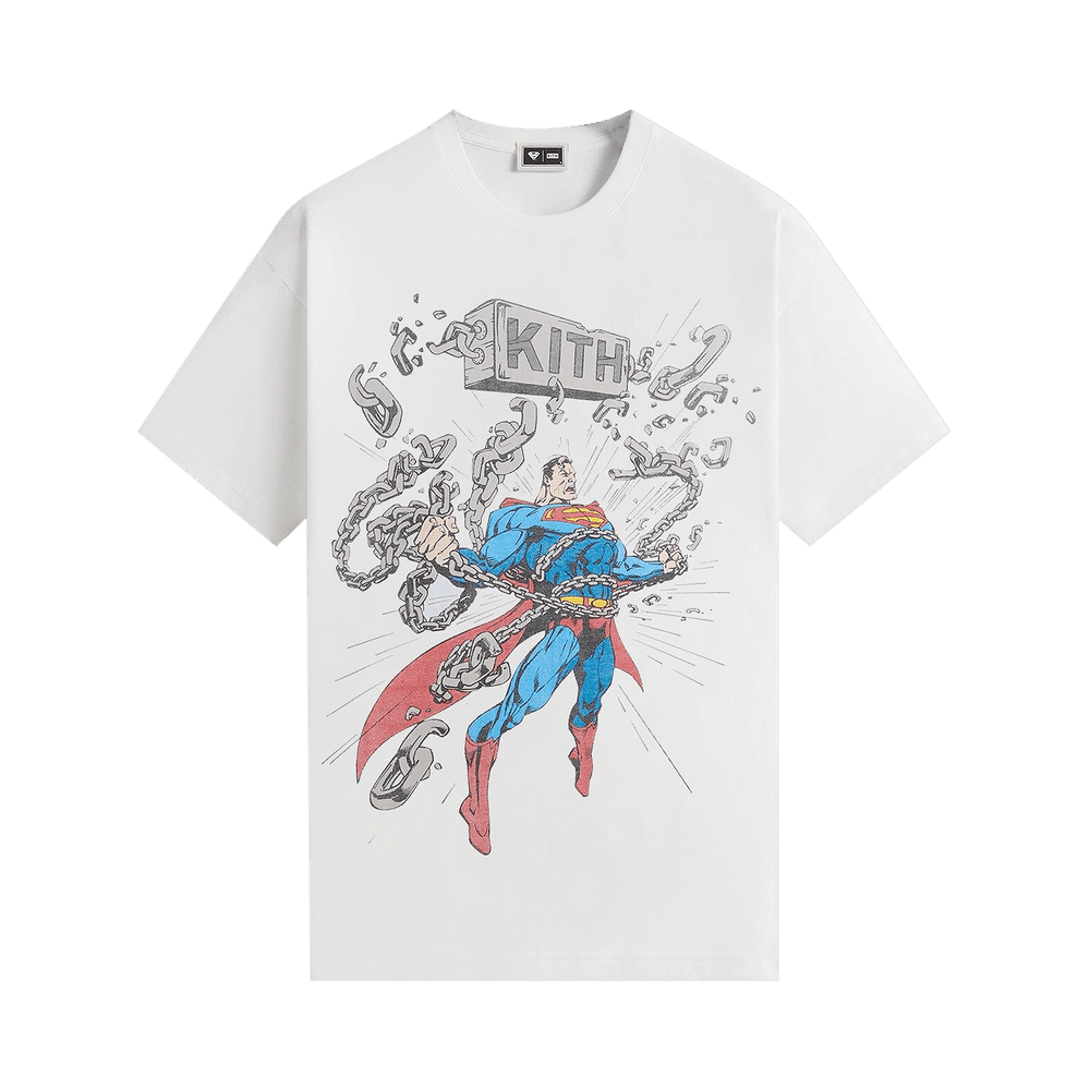 ★25SS★Superman X Kith Chains Vintage Tee Buy Kith x Superman Chains Vintage Tee 'White' - KHM033827