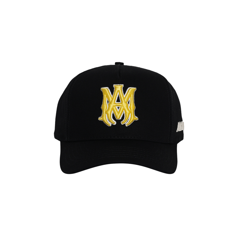Buy Amiri MA Outline Canvas Hat 'Black/Yellow' - AMHACP1060 BKYW