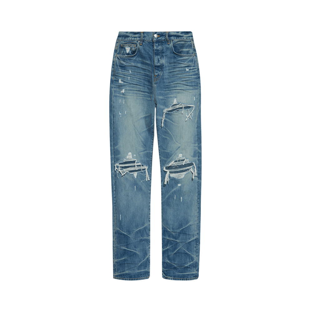 Buy Amiri Pleated Denim Straight MX1 Jean 'Honeycomb Indigo
