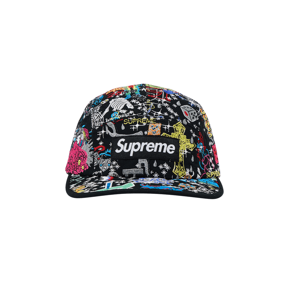 帽子 Supreme AOI Embroidered Camp Cap Flames Supreme AOI Embroidered Camp Cap (SS25) - $68