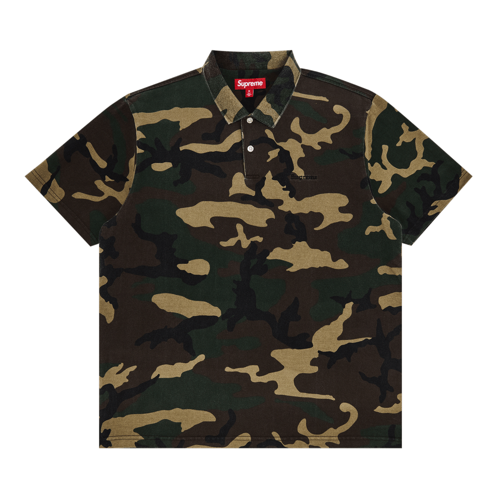 Buy Supreme Washed Camo Polo 'Woodland Camo' - SS25KN96
