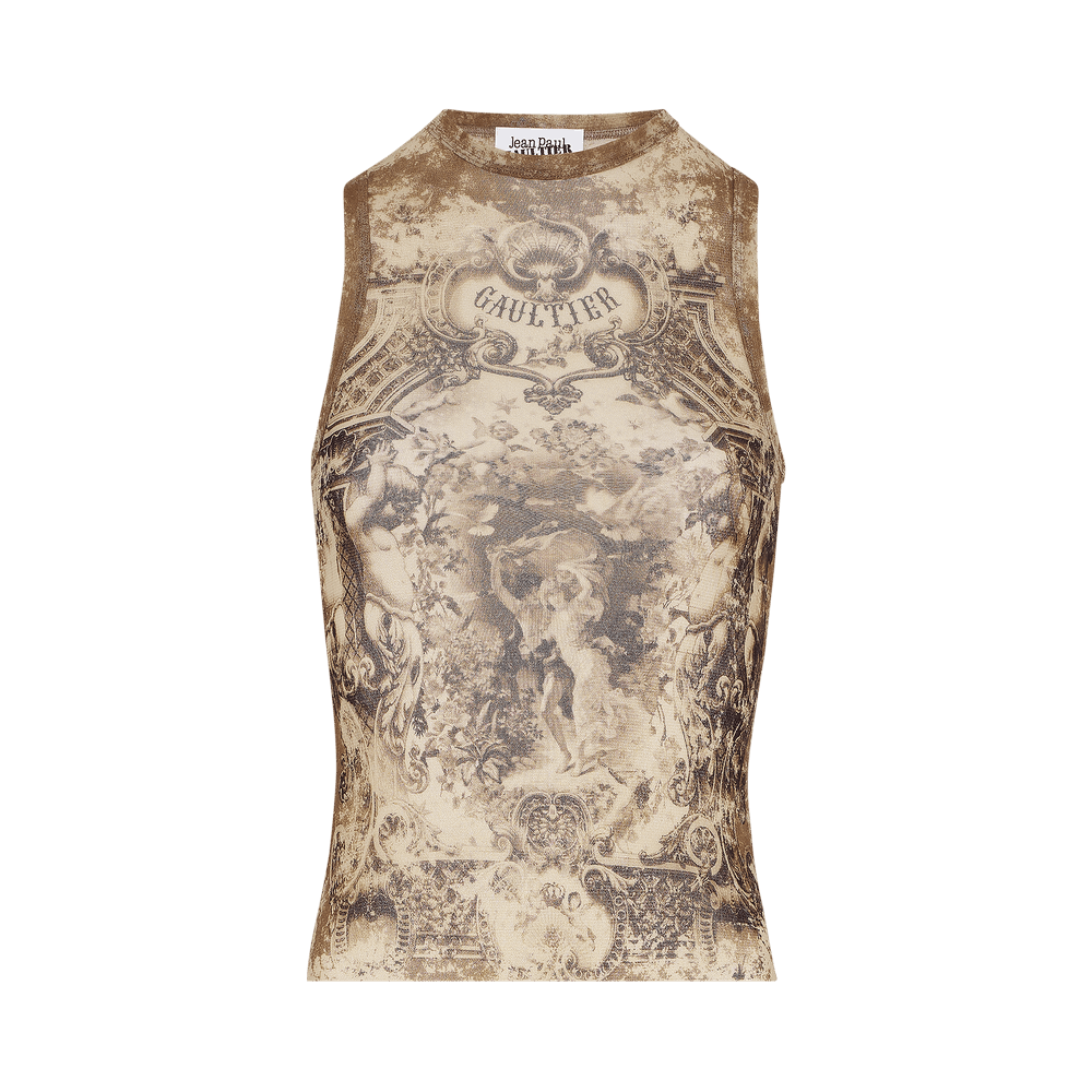 Buy Jean Paul Gaultier Médaillon Tank Top 'Light Beige/Taupe' - 25