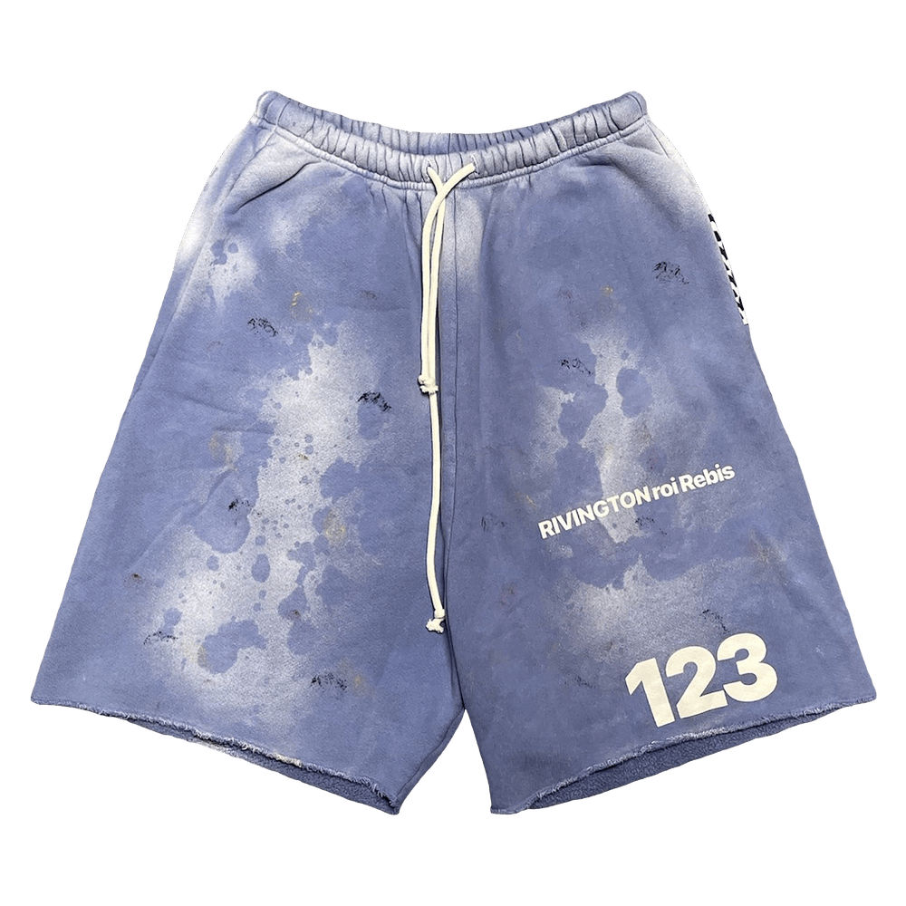 Buy RIVINGTON roi Rebis Logo Print Shorts 'Blue' - 11319