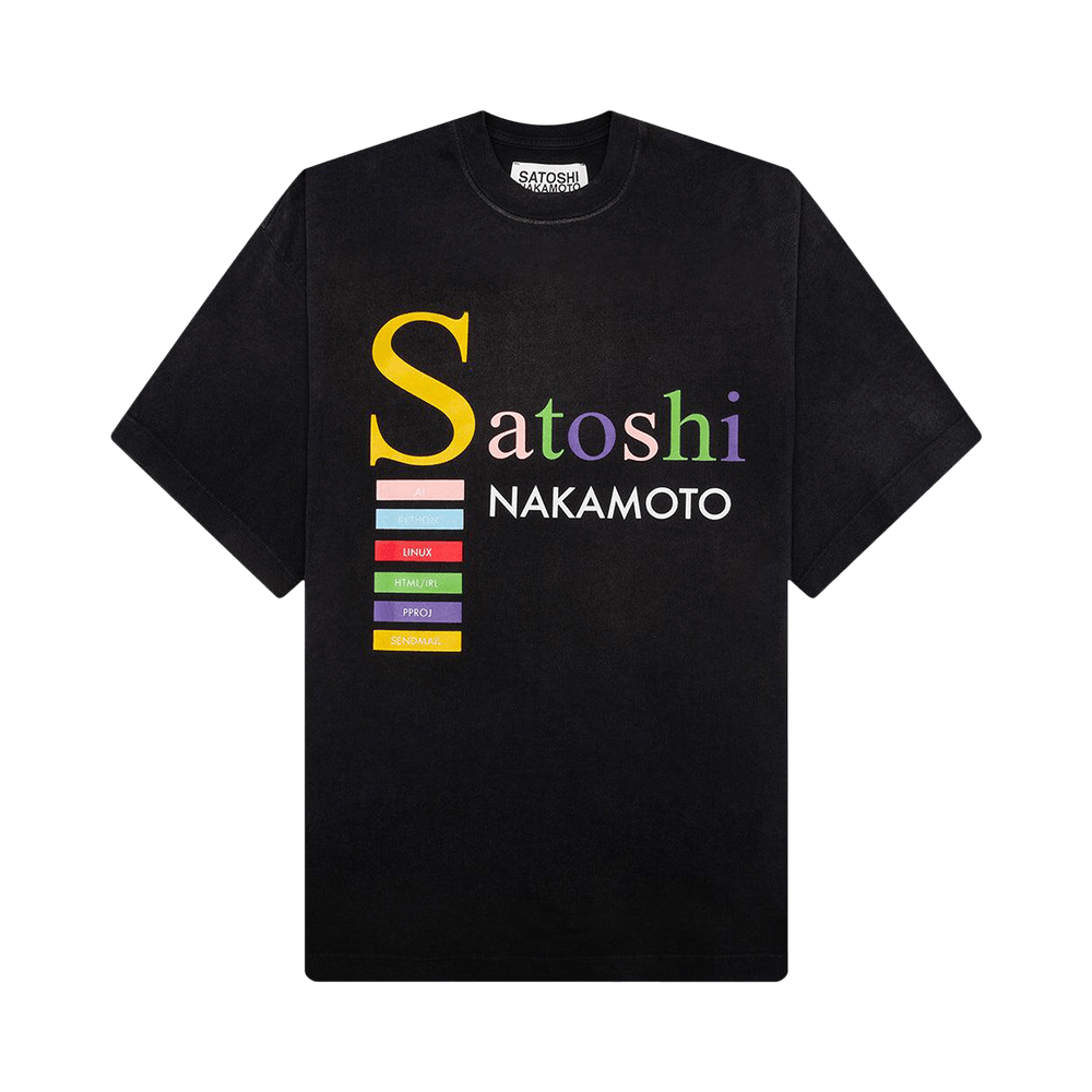 Buy Satoshi Nakamoto Best Code T-Shirt 'Washed Black' - SS25TE001