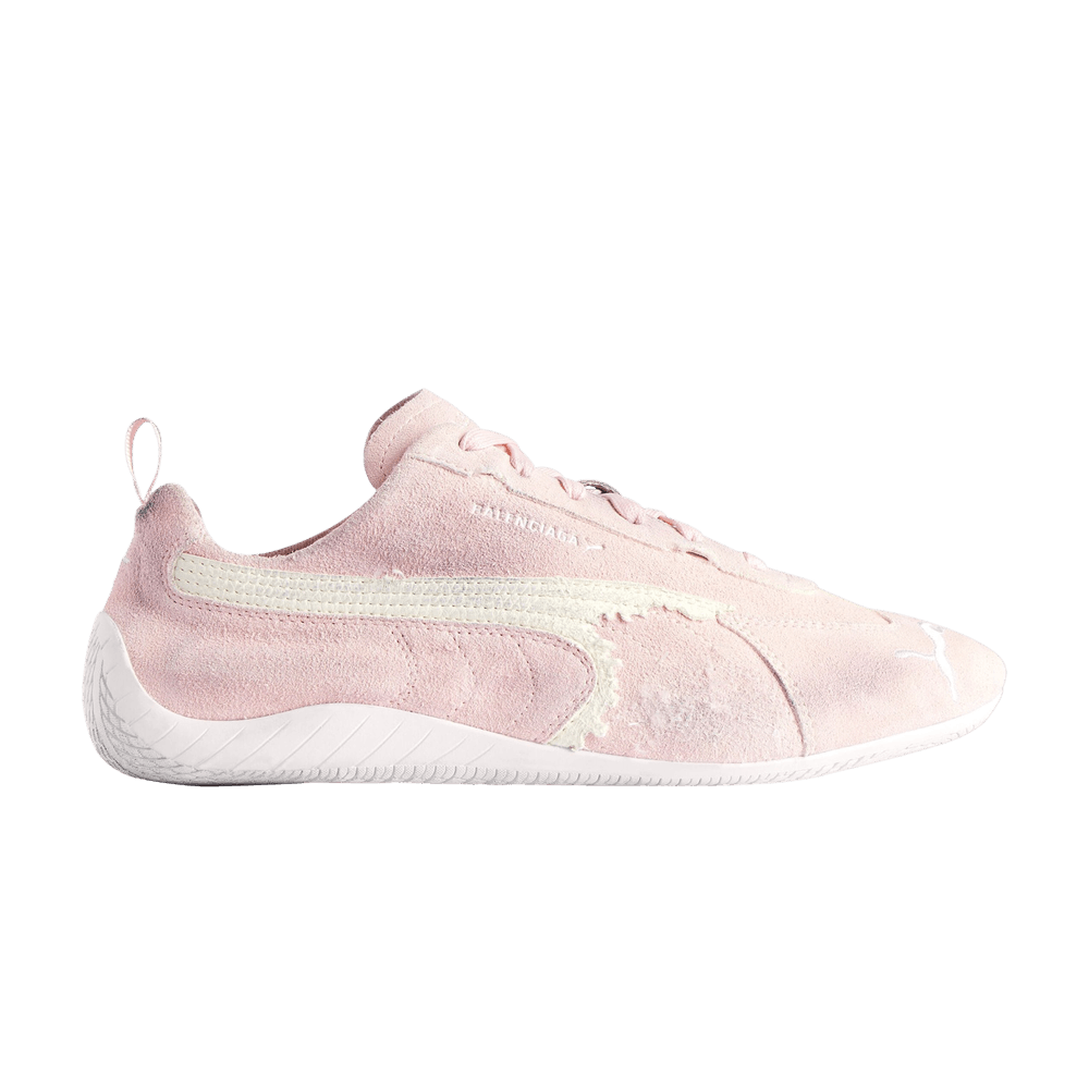 Balenciaga X Puma Speedcat Suede Distressed Pink White
