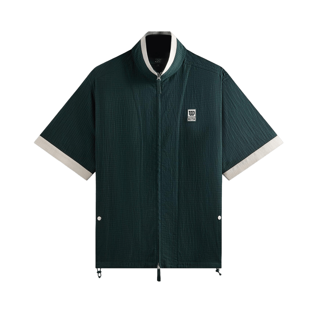 Buy Kith x Wilson Dobby Zip Up Shirt 'Stadium' - KHM033527 302 | GOAT