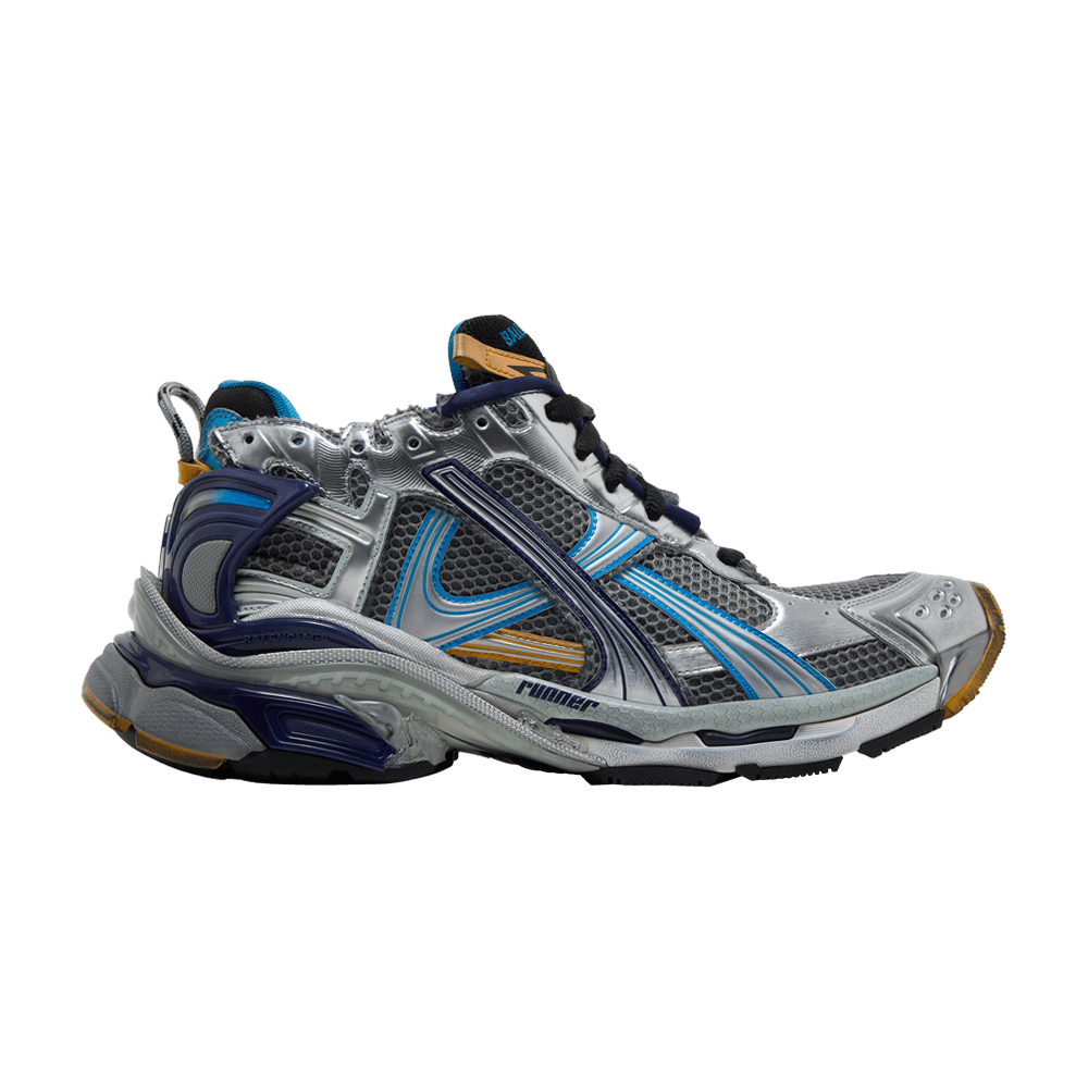 スニーカー BALENCIAGA SNEAKER (772774W3RMU 1474) Men's Runner Sneaker in Grey/blue/orange/aqua | Balenciaga US