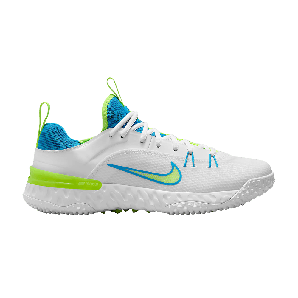Buy Nike Huarache 9 Elite TF LAX SE 'White Volt Vivid Blue