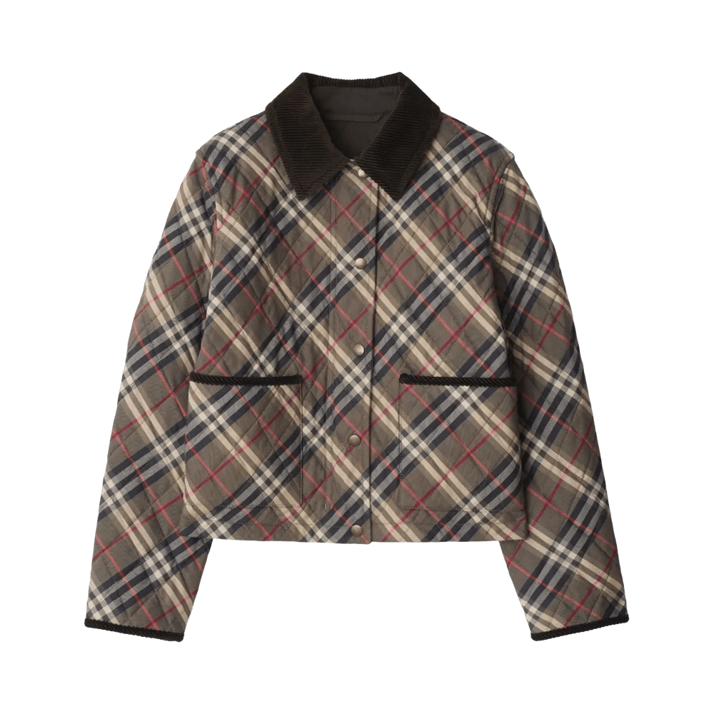 ジャケット BURBERRY Oldham' jacket Achetez des Burberry Oldham Check Quilted Jacket 'Moss Brown