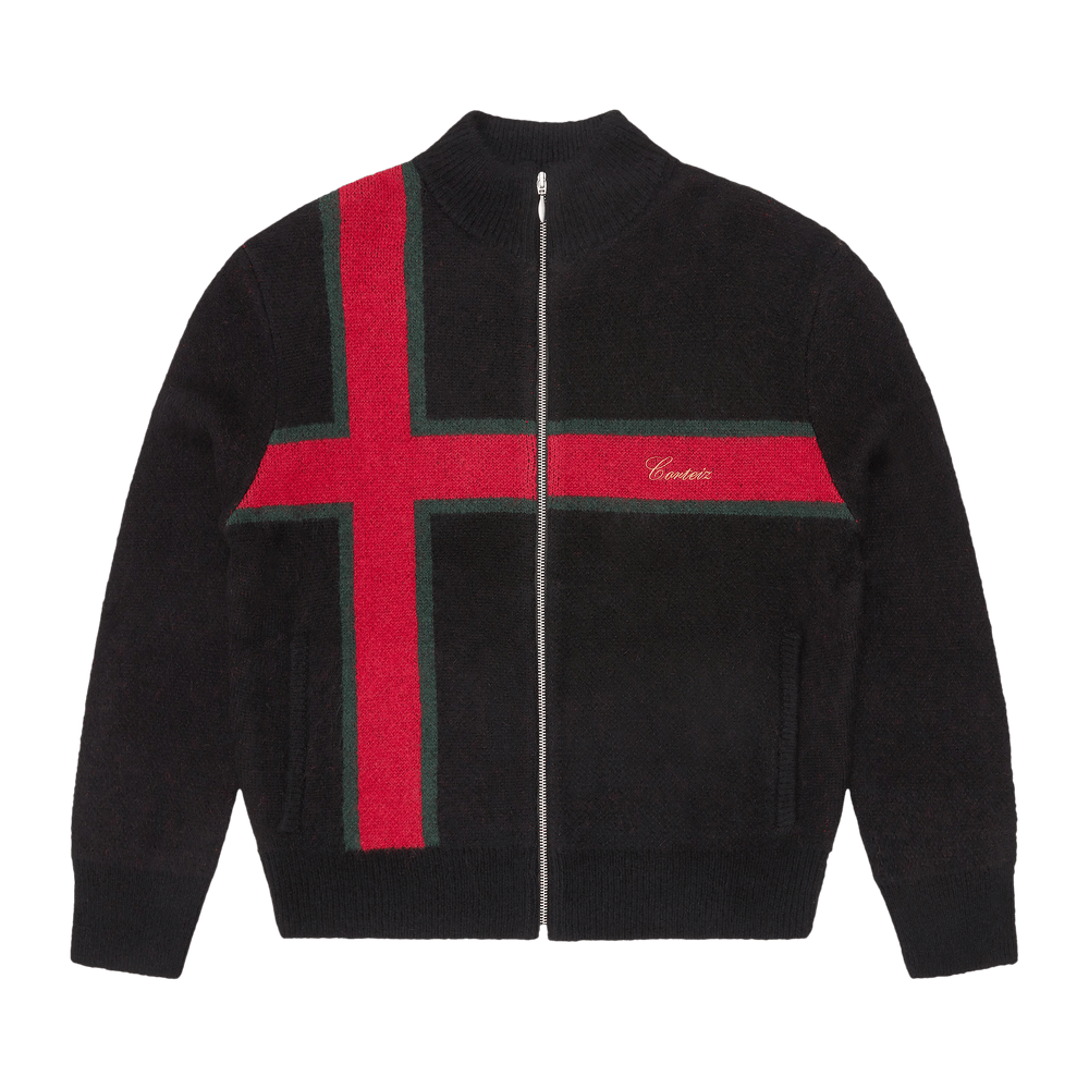 Buy Corteiz Lux Knit Zip Up 'Black' - CRTZ0211 001 | GOAT