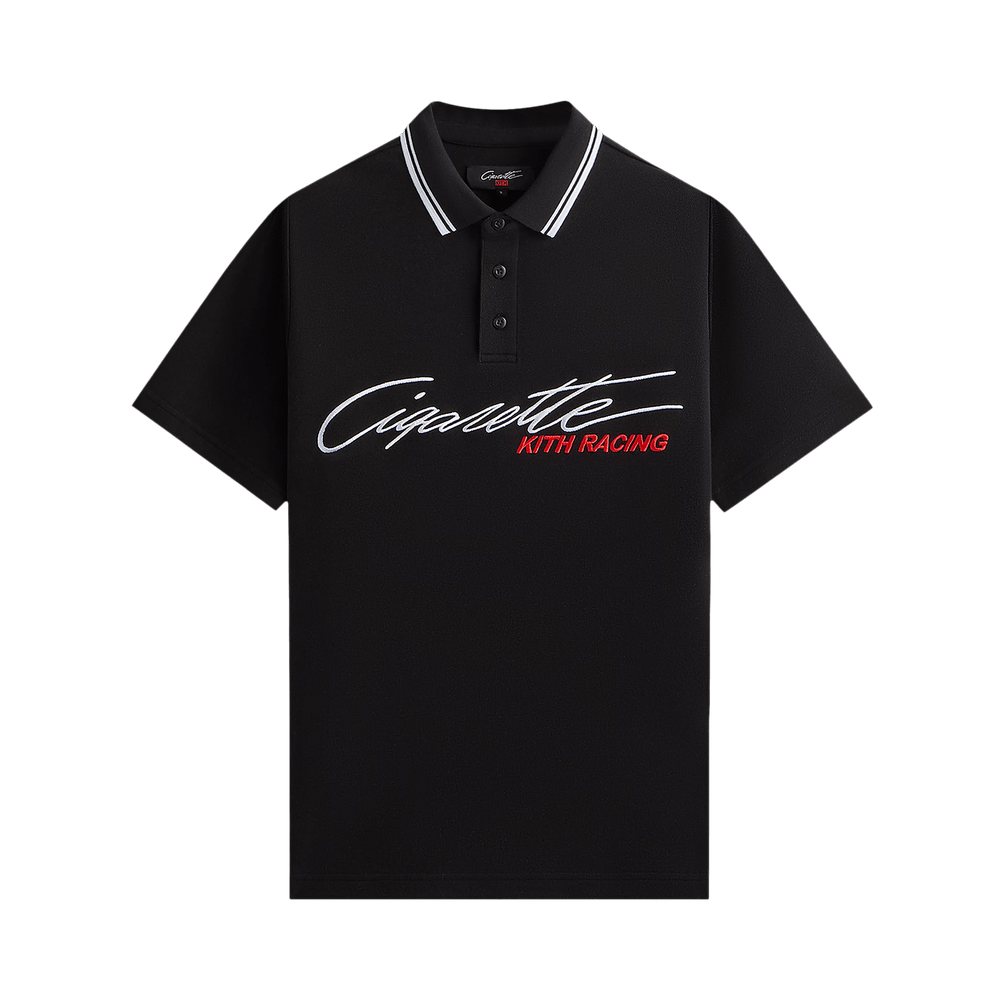 Buy Kith For Cigarette Racing Pique Polo 'Black' - KHM033288 001