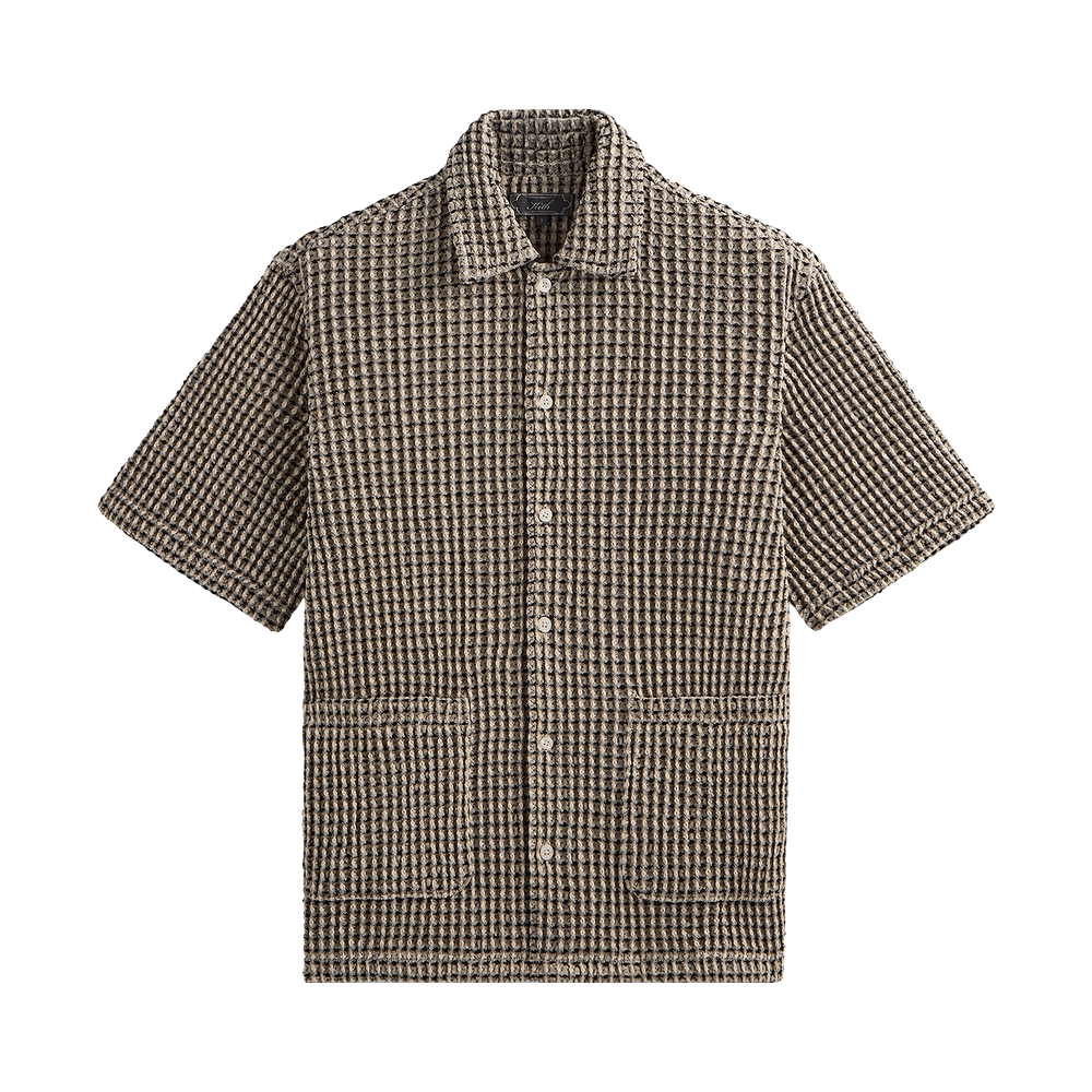 Buy Kith Geometric Diamond Short Sleeve Boxy Collared Overshirt