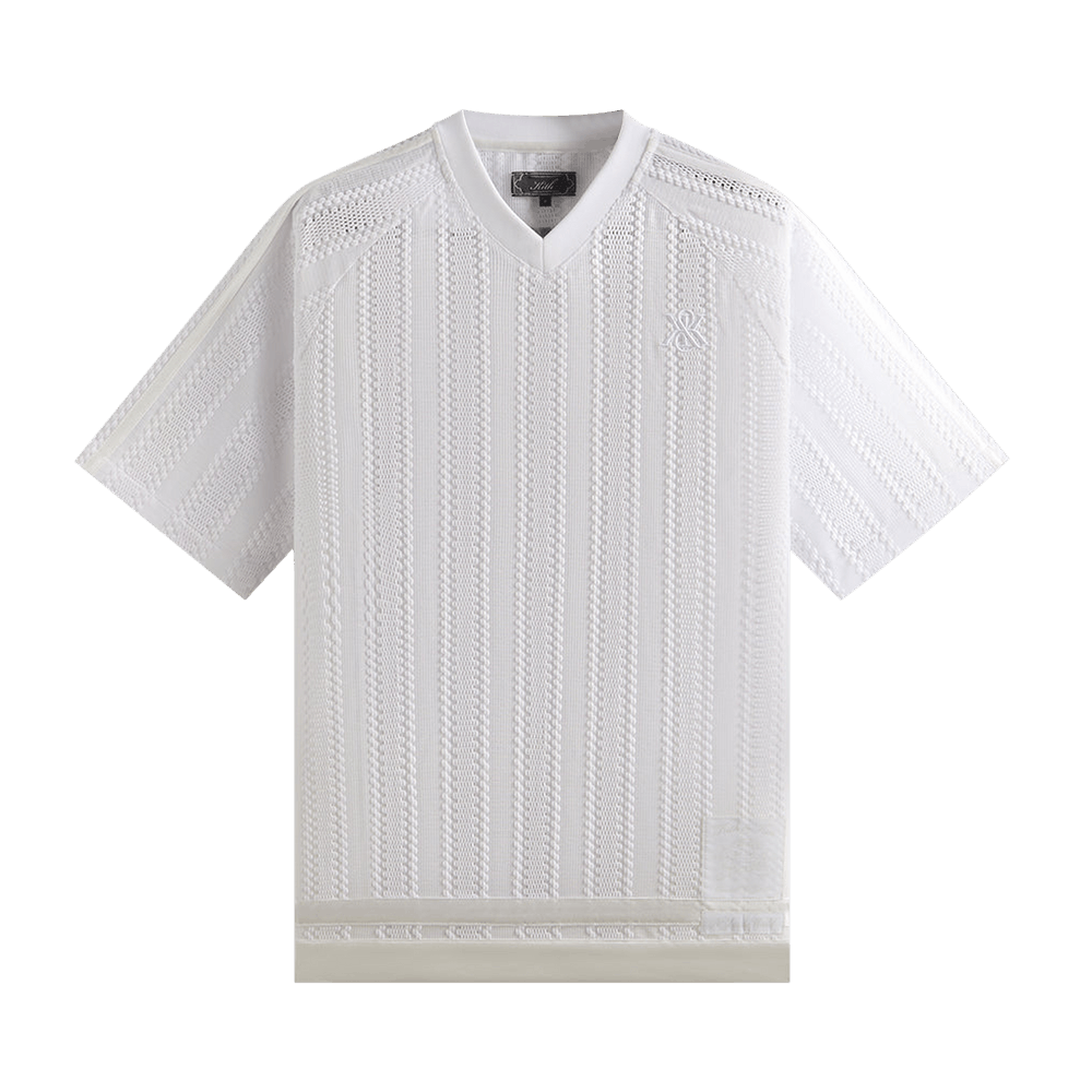 Buy Kith Leon Short Sleeve Lace Combo Jersey 'White' - KHM033482