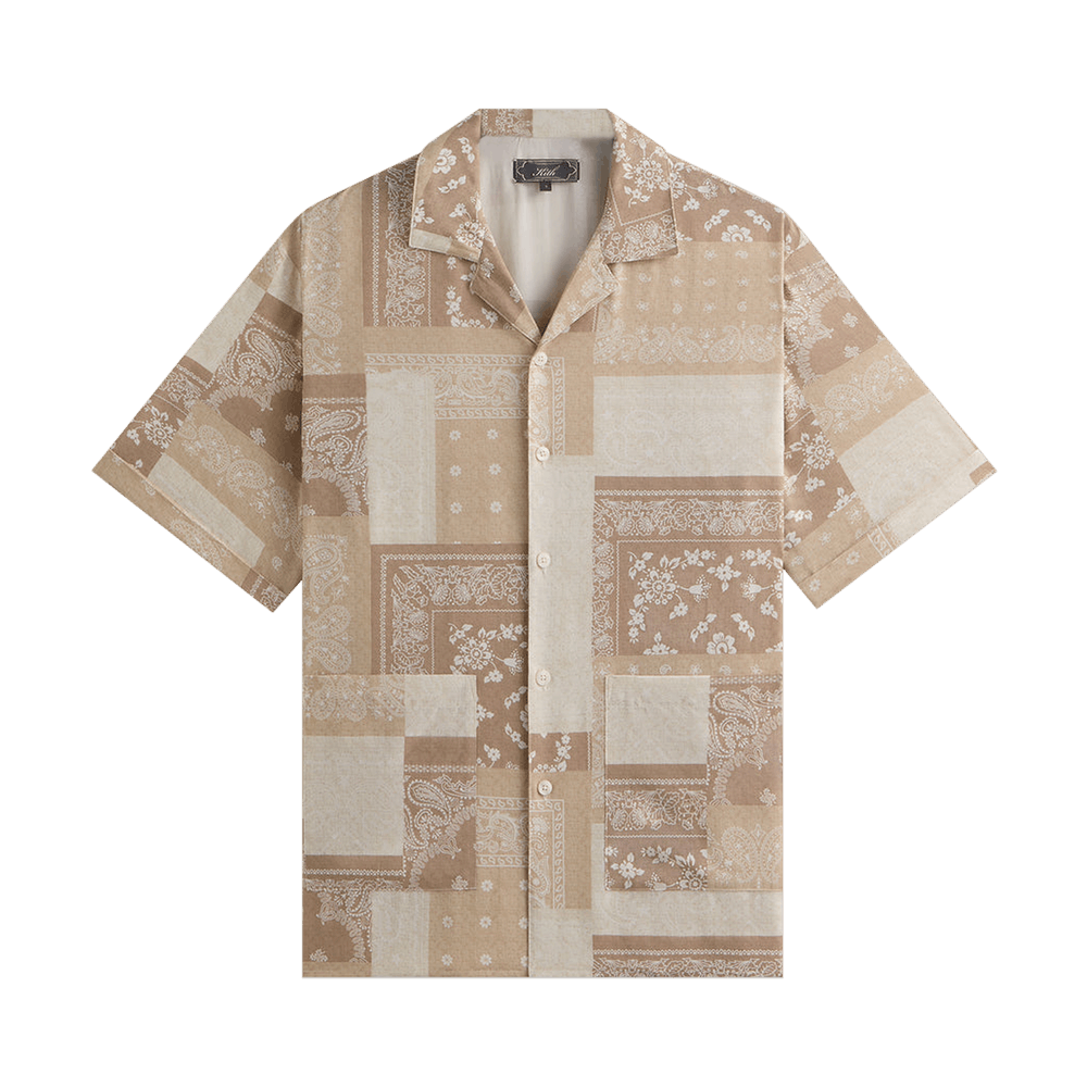 Buy Kith Silk Lyocell Bandana Reade Shirt 'Canvas' - KHM033476 210