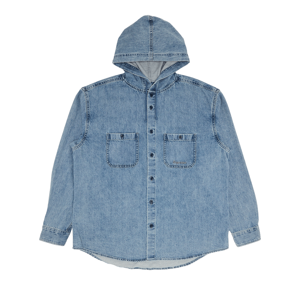 トップス Supreme Hooded Denim Shirt Washed Indigo 1636995_00.png.png