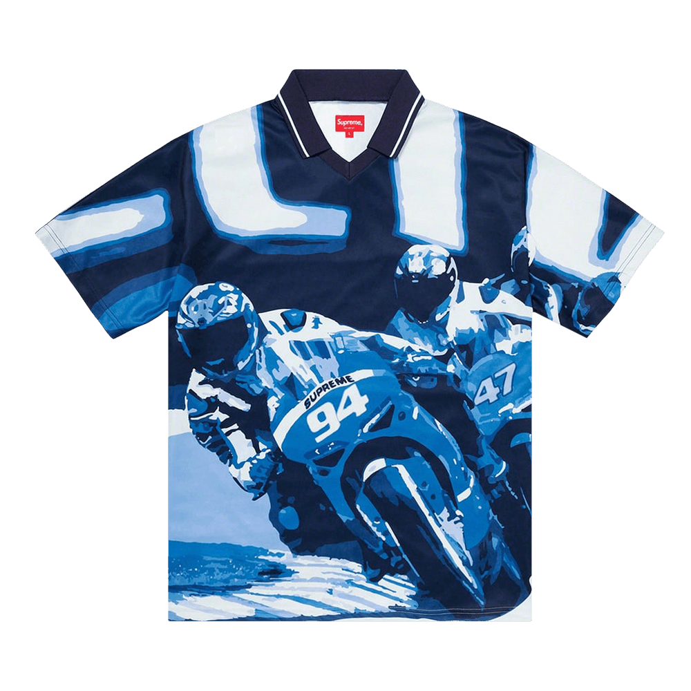 Buy Supreme Racing Soccer Jersey 'Navy' - SS20KN6 NAVY | GOAT