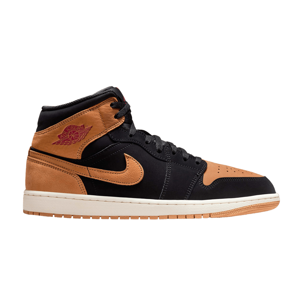 Air Jordan 1 Mid Black Flax