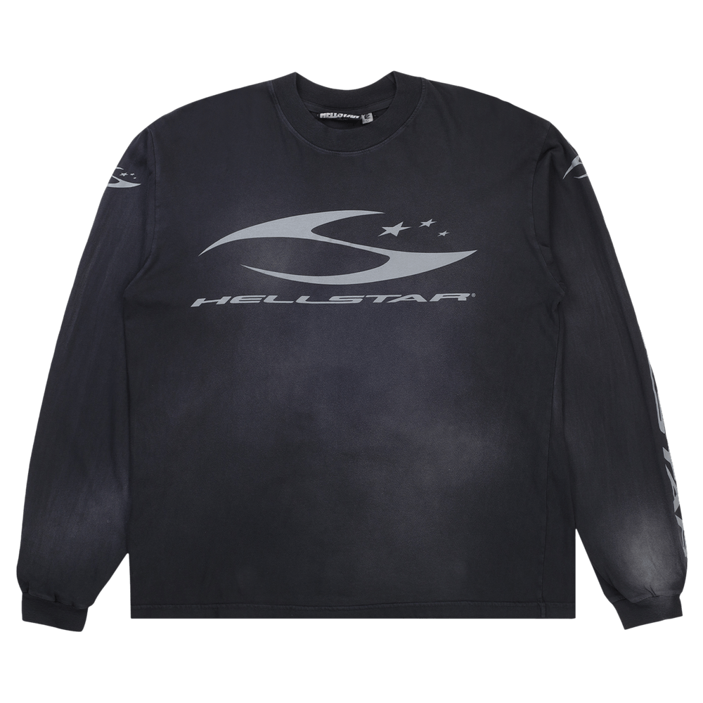 Buy Hellstar H Cursive Logo Longsleeve 'Black' - HS1LS01 BLK | GOAT