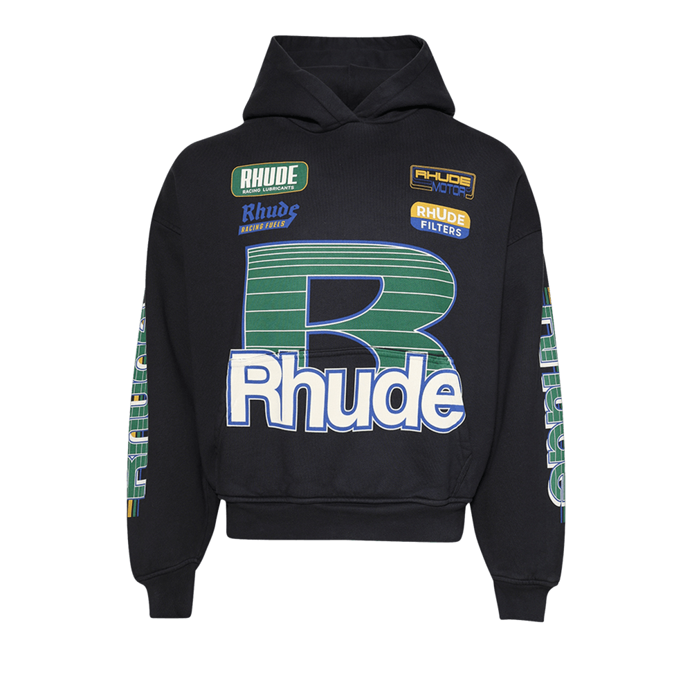 Buy Rhude Roadway Racing Hoodie 'Vintage Black' - PF25HO080120027