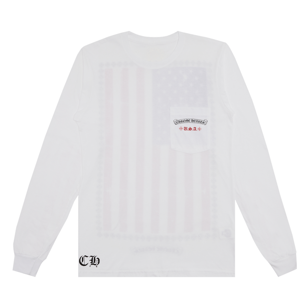 Buy Chrome Hearts USA Flag Long-Sleeve 'White' - 1383