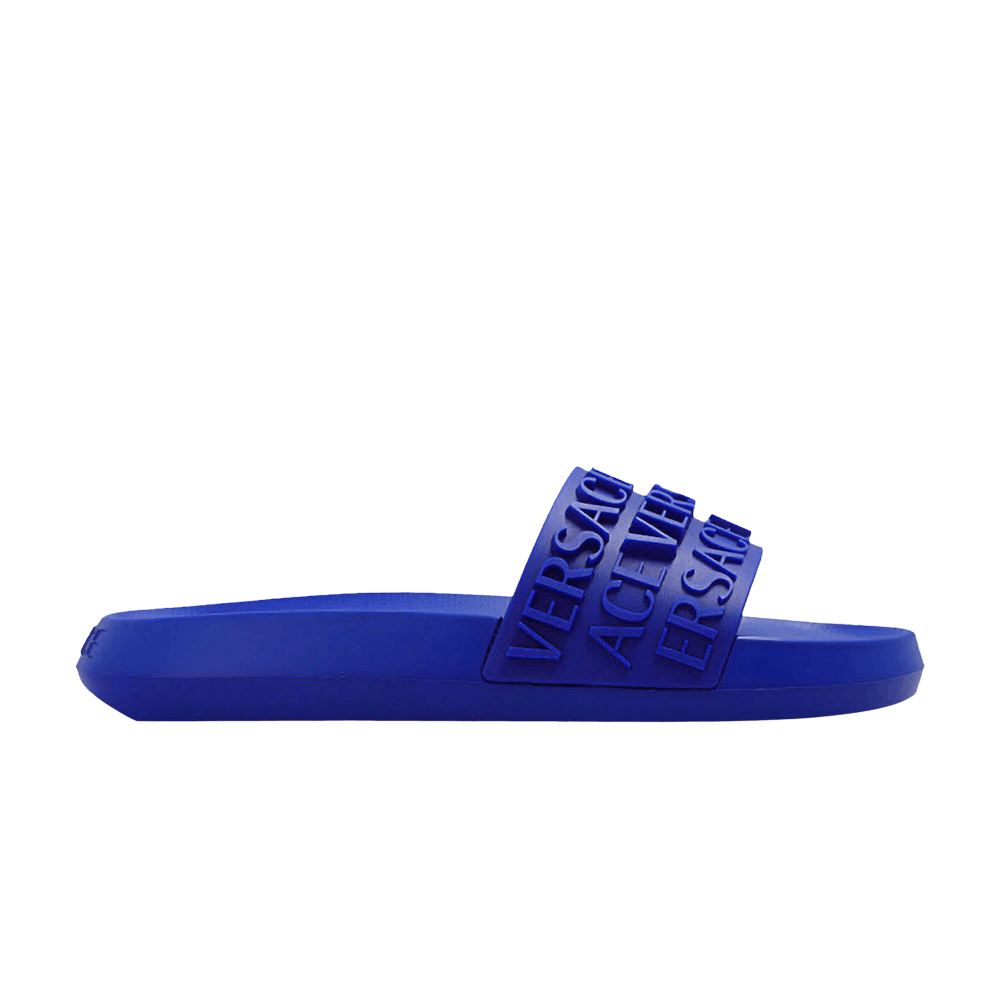 Versace Slide Allover Logo - Blue