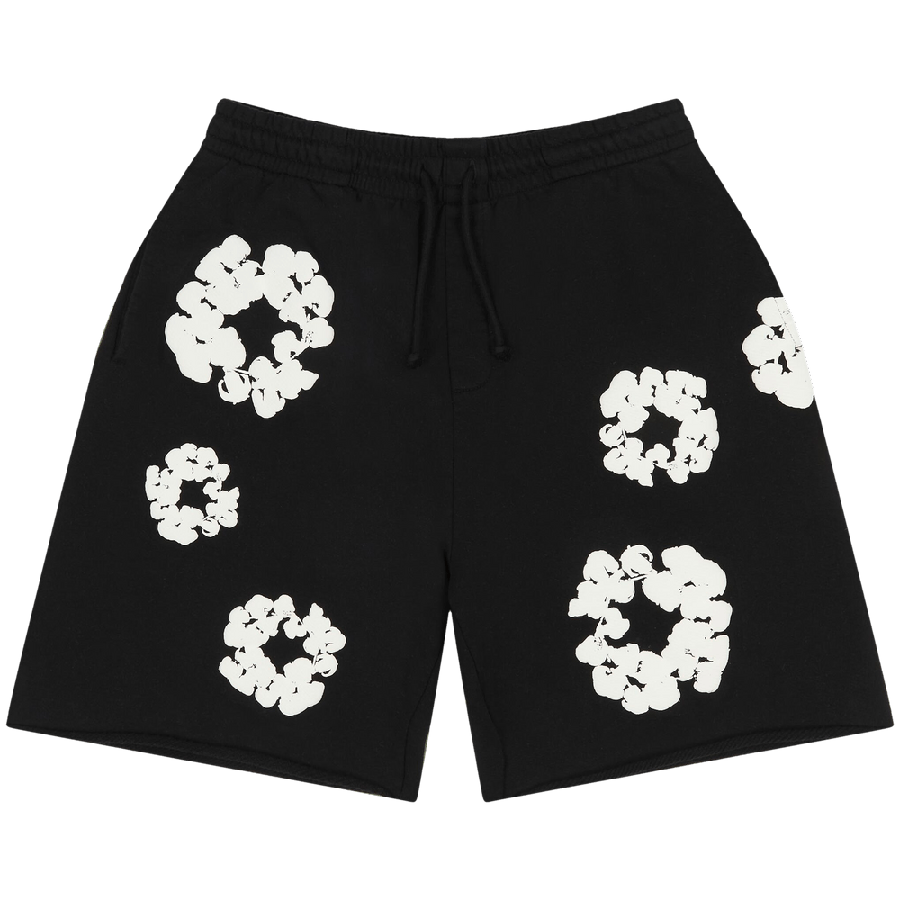 Buy Denim Tears Cotton Wreath Sweatshorts 'Black' - SS25BRS2952054