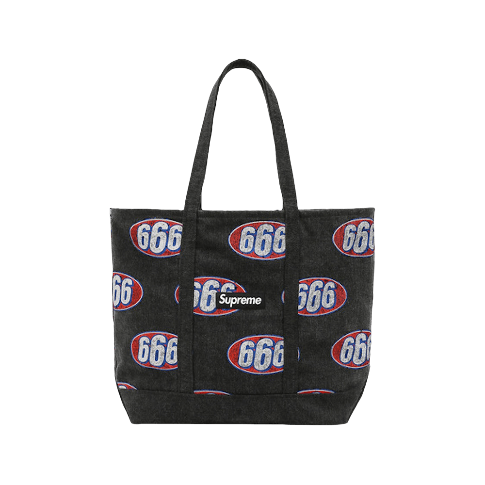 Buy Supreme 666 Denim Tote 'Black' - SS17B14 BLACK | GOAT