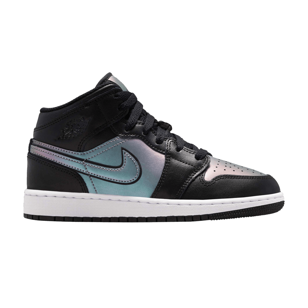 Air Jordan 1 Mid SE Gs Black Iridescent