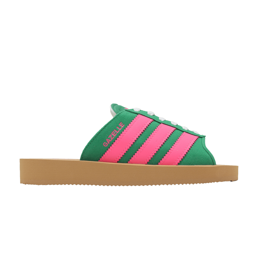 Buy Adidas Wmns Gazelle Beach Slides 'Court Green Lucid Pink