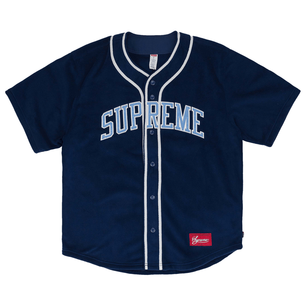 Buy Supreme Polartec Baseball Jersey 'Navy' - FW24KN7 NAVY