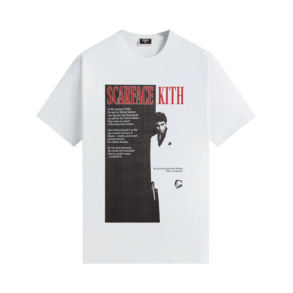 Buy Kith For Scarface Film Poster Vintage Tee 'White' - KHM034171