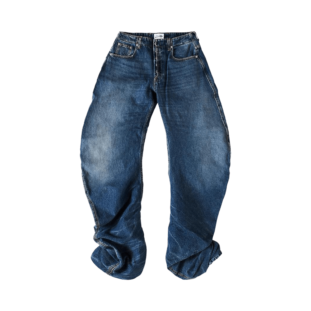 GAULTIER JEAN’S / テーパード/--/コットン/IDG/無地 Buy Jean Paul Gaultier Oversize Fit Jeans 'Vintage Blue' - 25 03 W