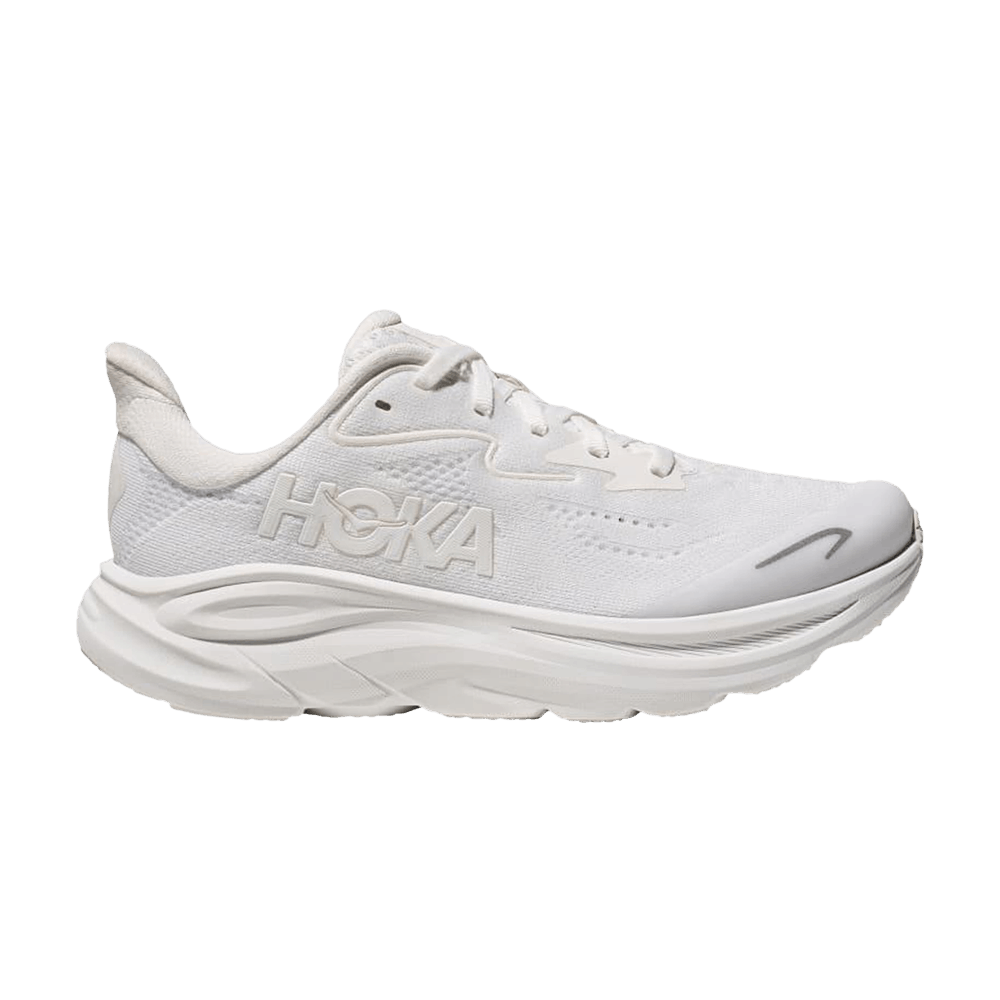 Hoka Clifton 10 Big Kids Triple White