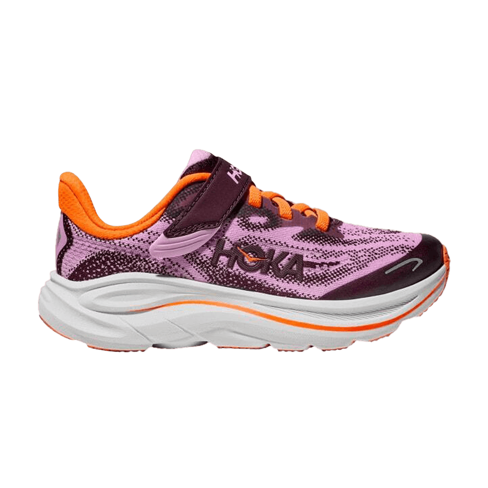 Hoka Clifton 10 Little Kids Flower Nectar Cosmic Grey