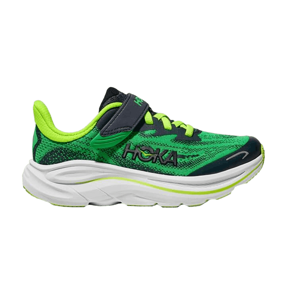 Hoka Clifton 10 Little Kids Spring Green Cosmic Grey