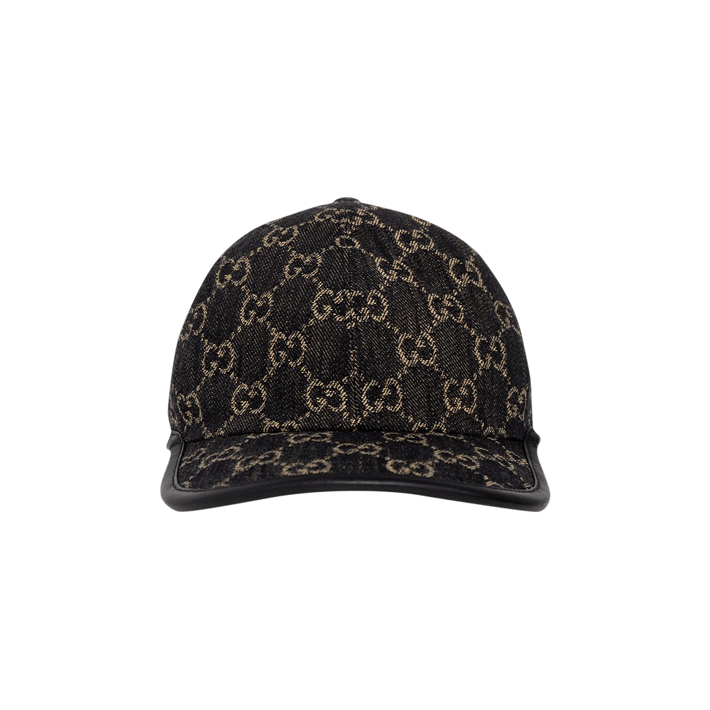 Buy Gucci Logo Denim Baseball Cap 'Black' - 656206 3HAF8 1060 | GOAT