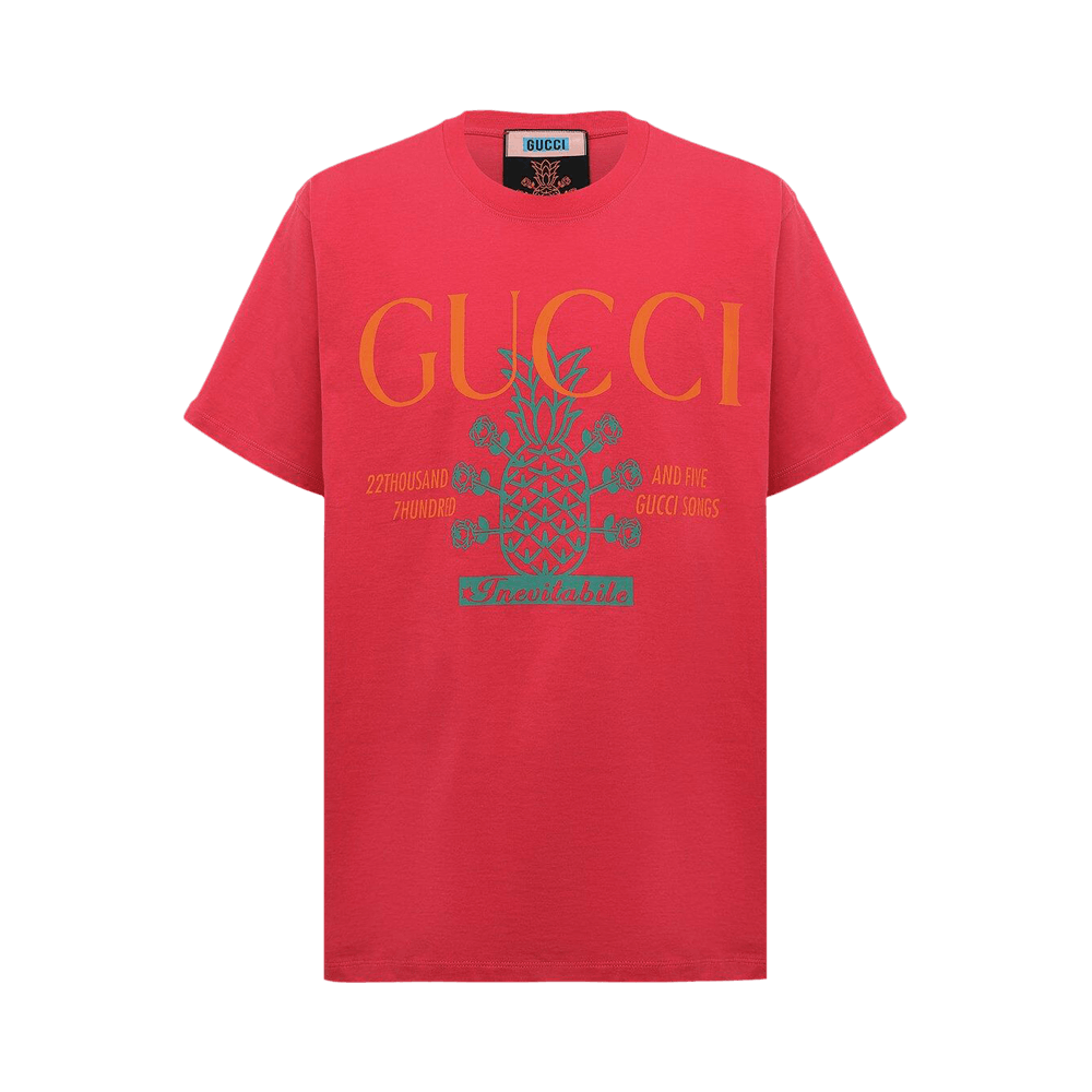 Buy Gucci Pineapple Collection T-Shirt 'Pink' - 616036 XJD20 5251
