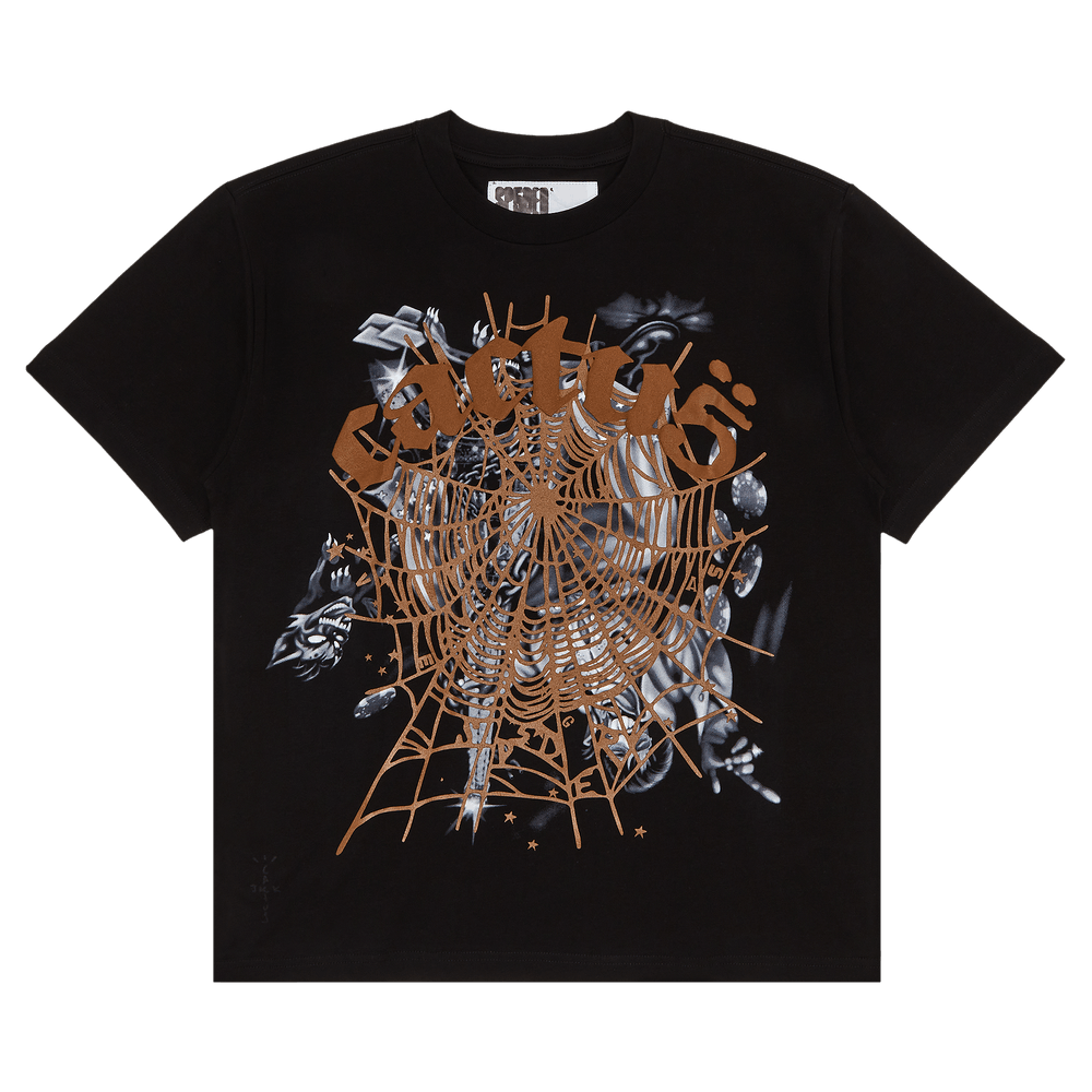 関税負担なし★Travis Scott Cactus Jack x Sp5der Tシャツ Travis Scott Cactus Jack x Sp5der Days Before Rodeo III Tee